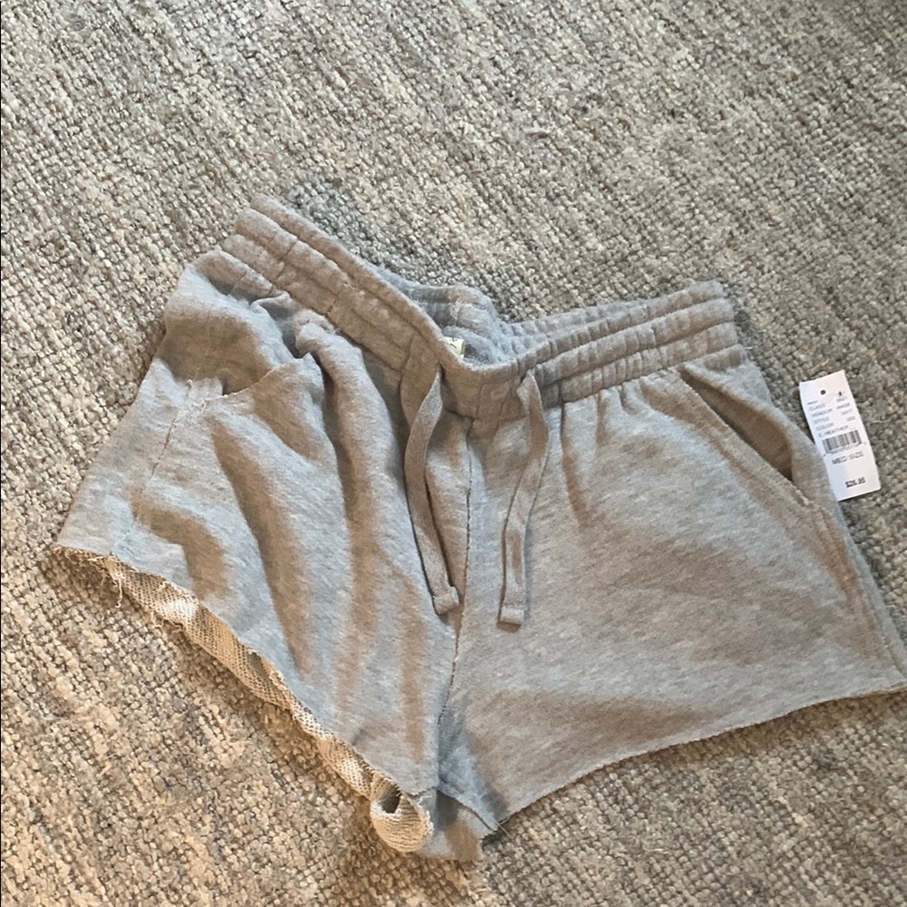 La Hearts Gray Athletic Shorts Soft Cotton Blend